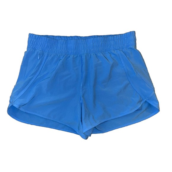 Avia Shine Running Shorts Side Zip Pocket Pull On Elastic Lined XL 16/18 Blue - Picture 1 of 12